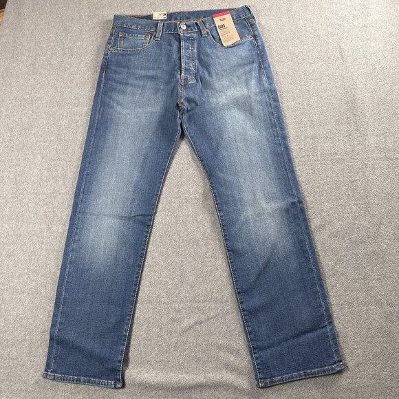 Levi’s 501 Original Fit Jeans 31x30 Medium Wash Stretch NWT - Picture 2 of 12
